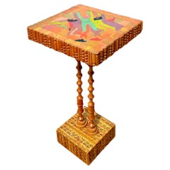 Late 20th Century Vintage Boho William Accorsi Found Object Puzzle Table