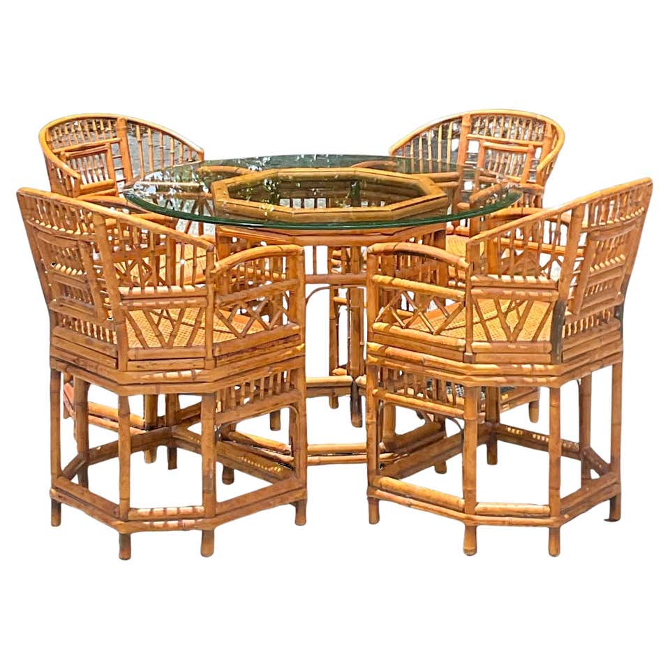 Bamboo Dining Room Sets - 37 For Sale at 1stDibs | bamboo kitchen table ...