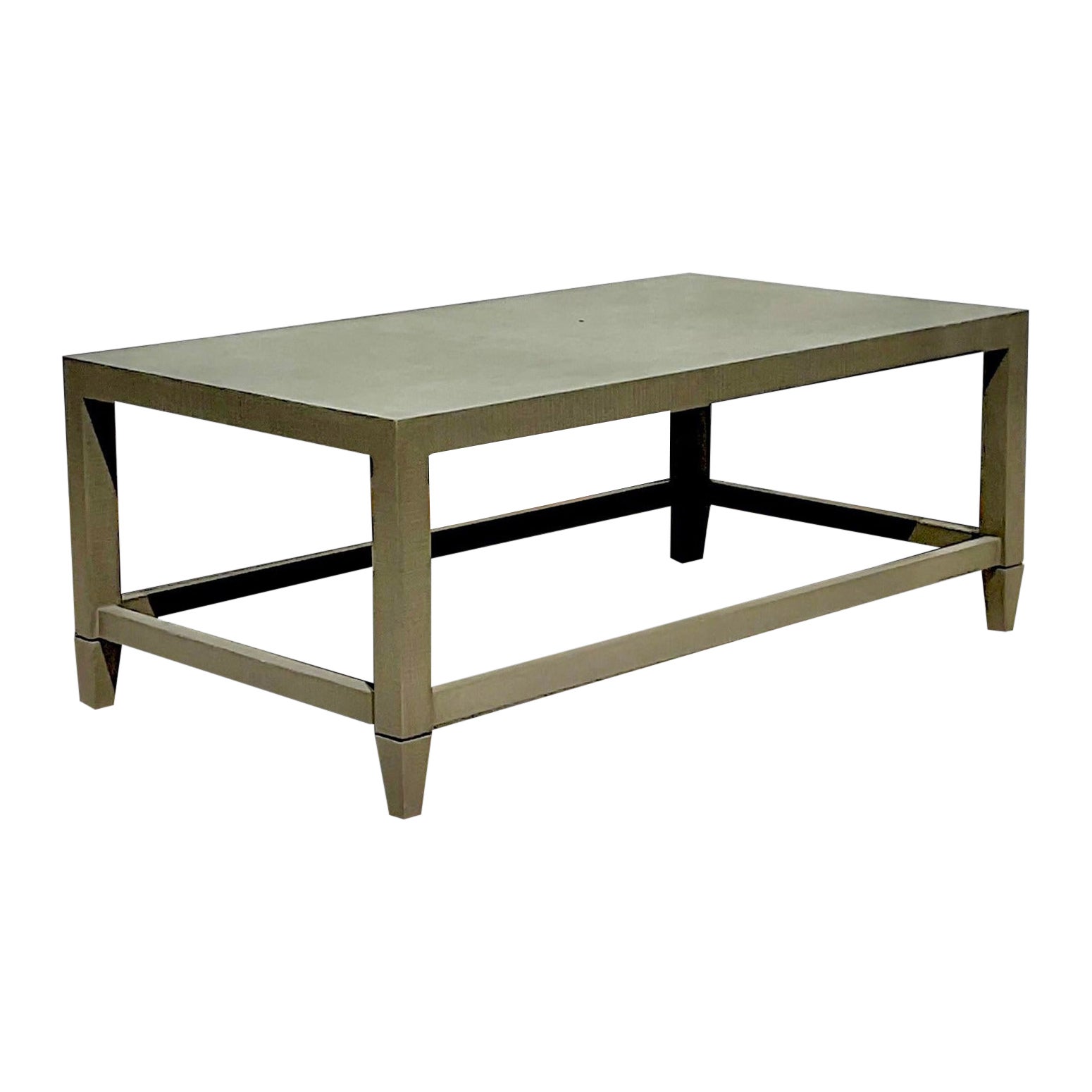 Late 20th Century Vintage Coastal Grasscloth Coffee Table