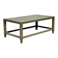 Late 20th Century Vintage Coastal Grasscloth Coffee Table