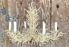 Late 20th Century Vintage Coastal Metal Coral Chandelier