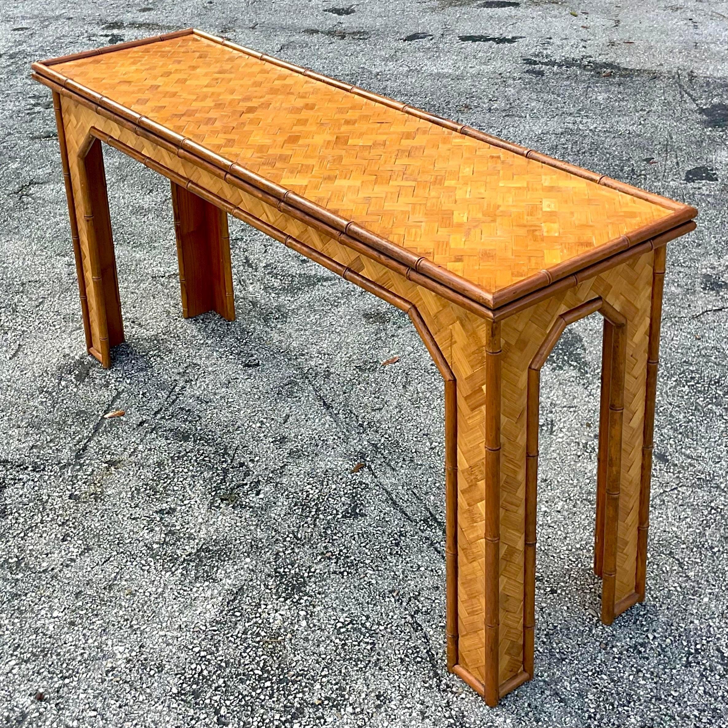coastal style console table