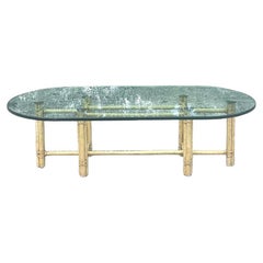 Late 20th Century Vintage Coastal Signed McGuire Coffee Table