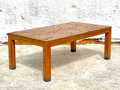 Late 20th Century Vintage Coastal Split Bamboo Coffee Table