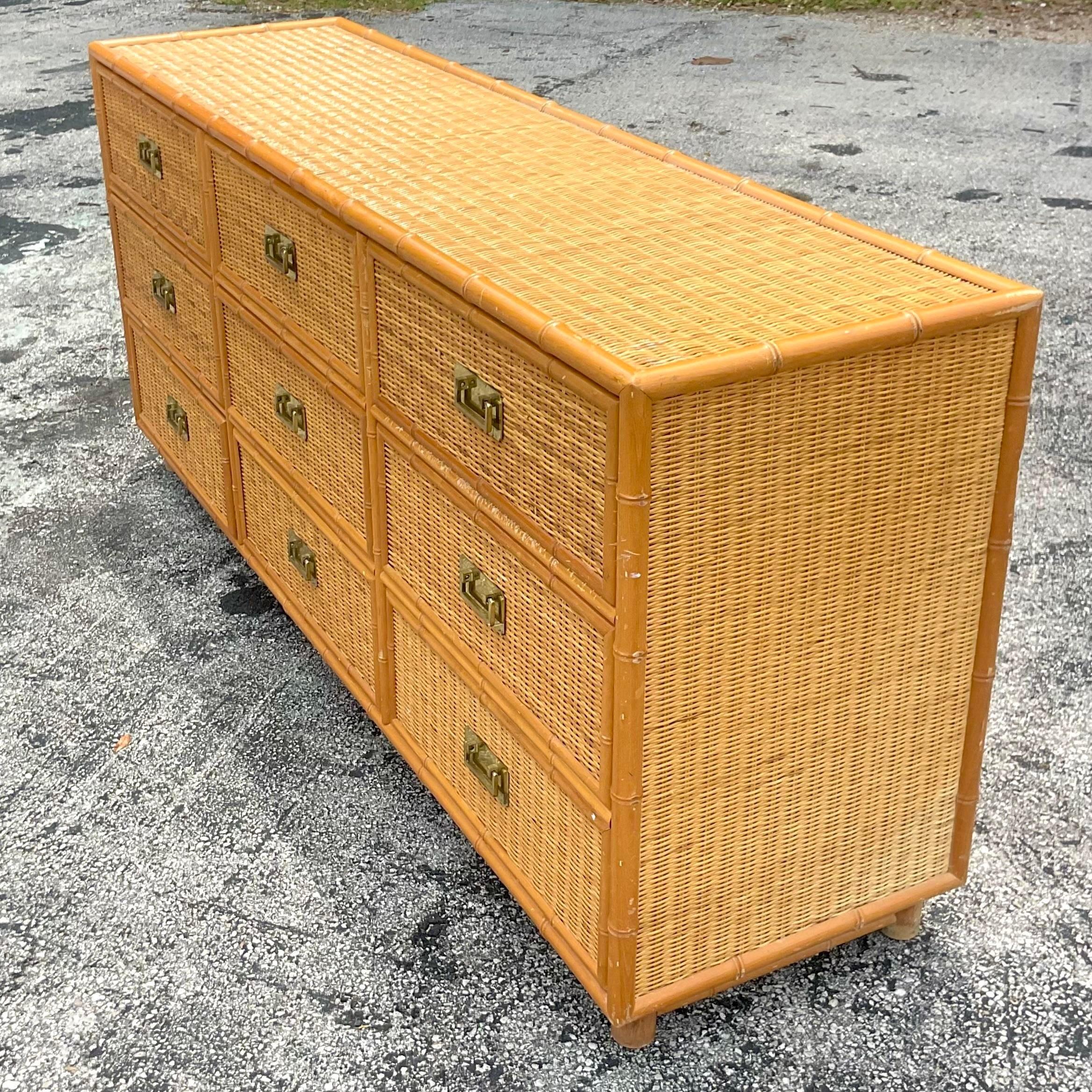 rattan dresser