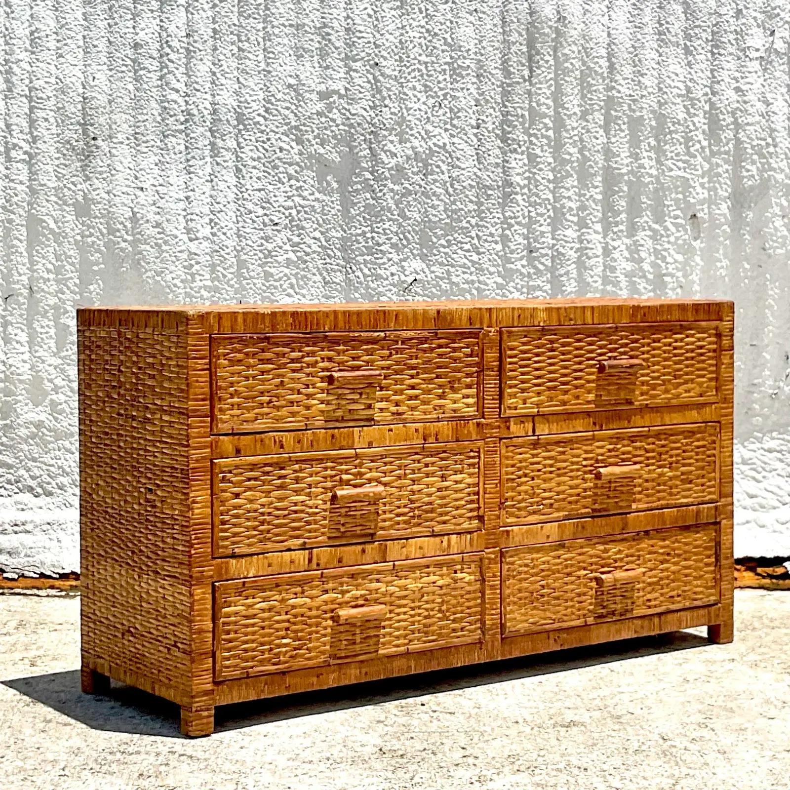 woven dresser