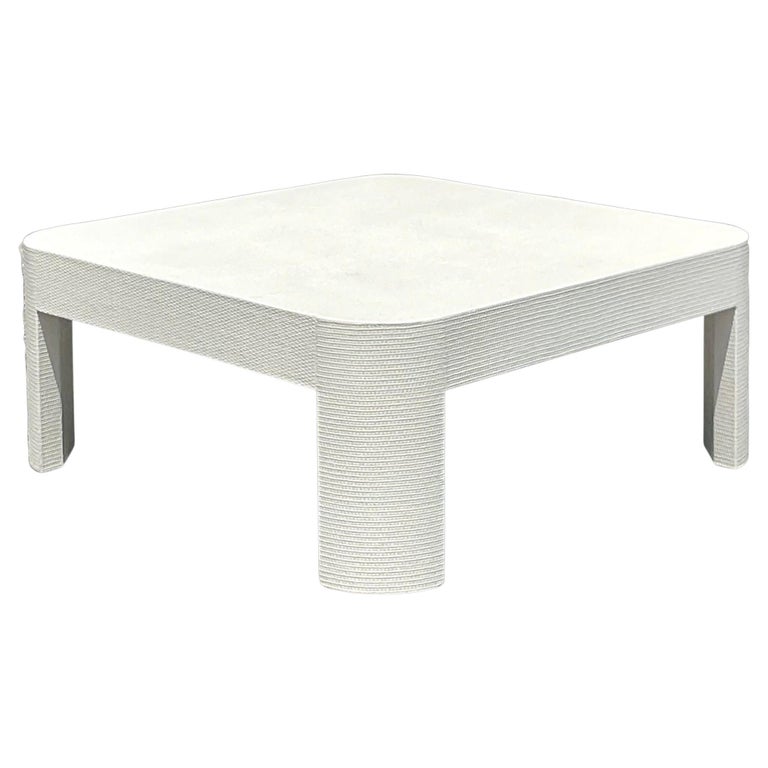 Late 20th Century Vintage Coastal Wrapped Grasscloth Coffee Table For Sale  at 1stDibs | coastal coffee tables, modern coastal coffee table