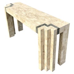 Fin du 20e siècle Vintage Contemporary Tessellated Stone Skyscraper Table
