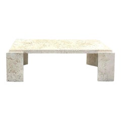 Late 20th Century Vintage Coquina Stone Coffee Table