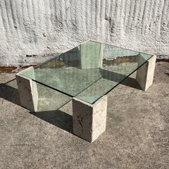 Late 20th Century Vintage Coastal Coquina Stone Coffee Table