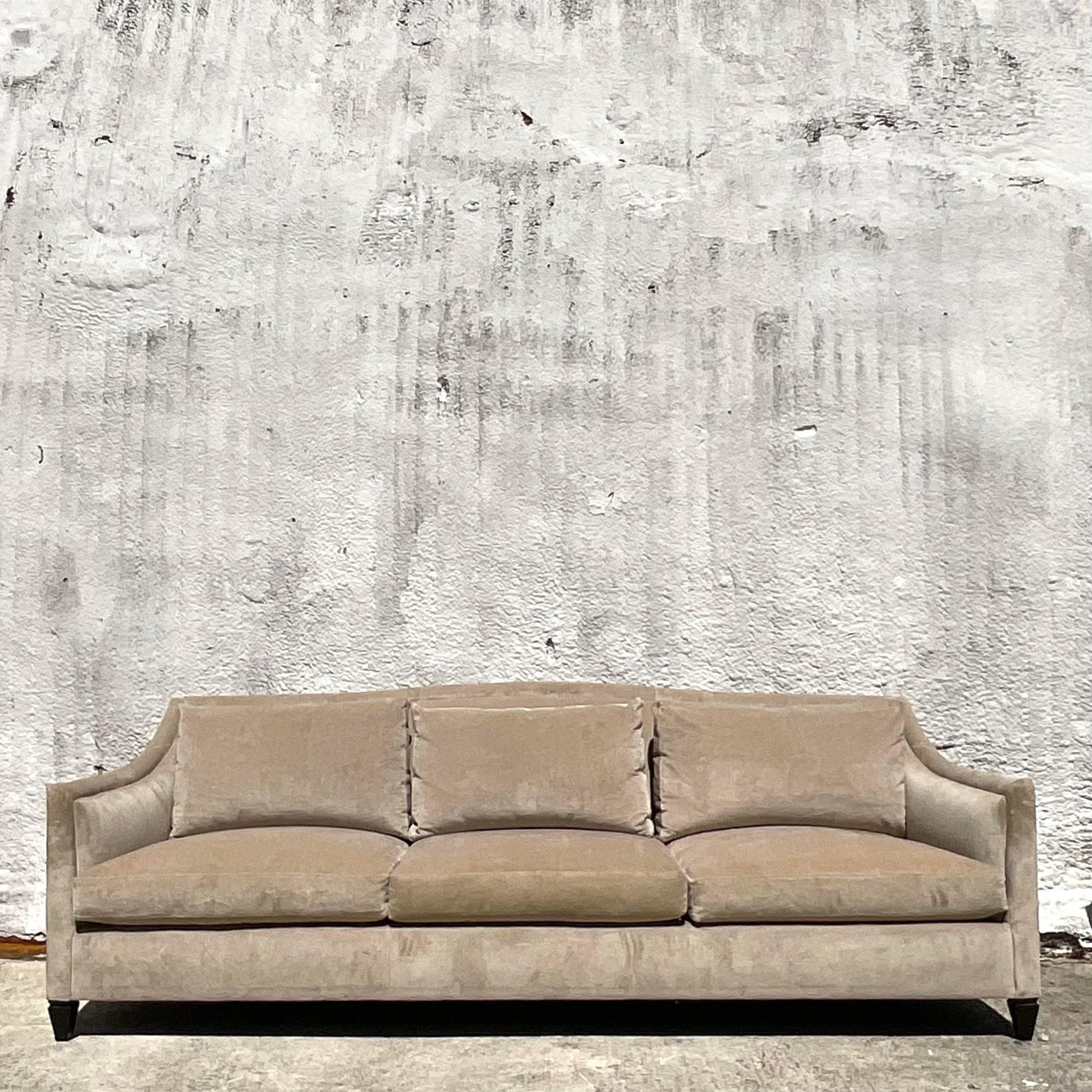 Upholstery Late 20th Century Vintage Donghia Velvet Sofa
