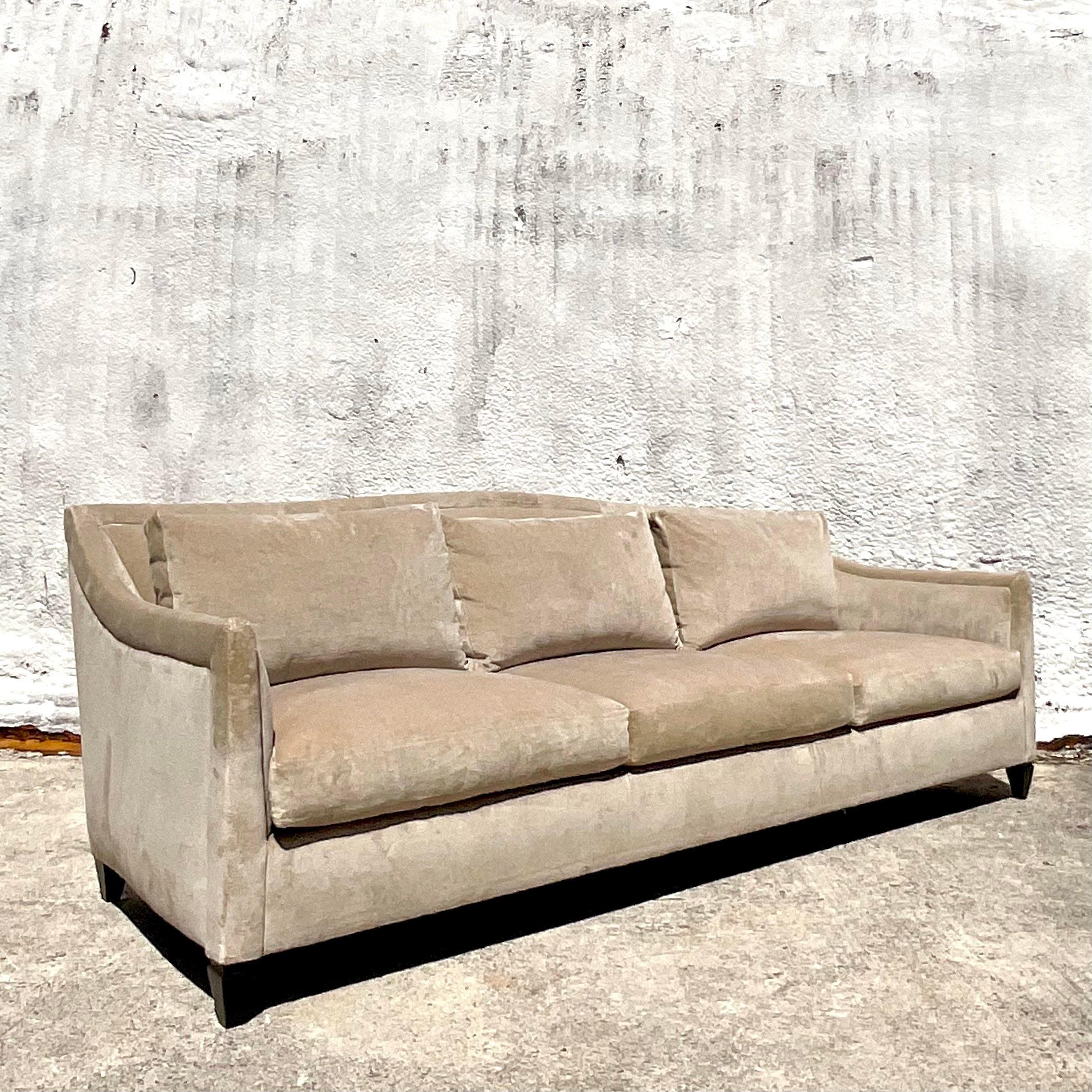Late 20th Century Vintage Donghia Velvet Sofa 2