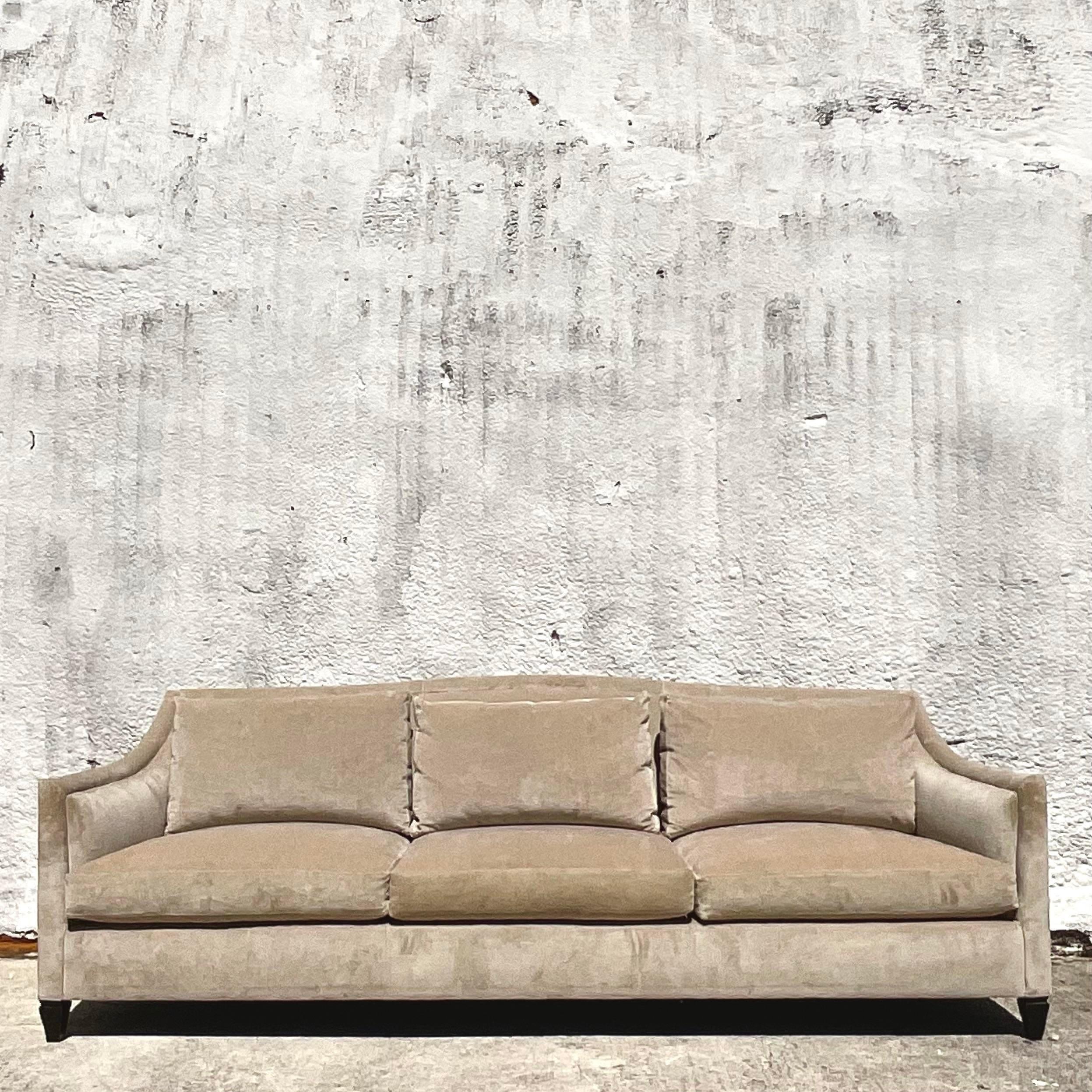 Late 20th Century Vintage Donghia Velvet Sofa 3