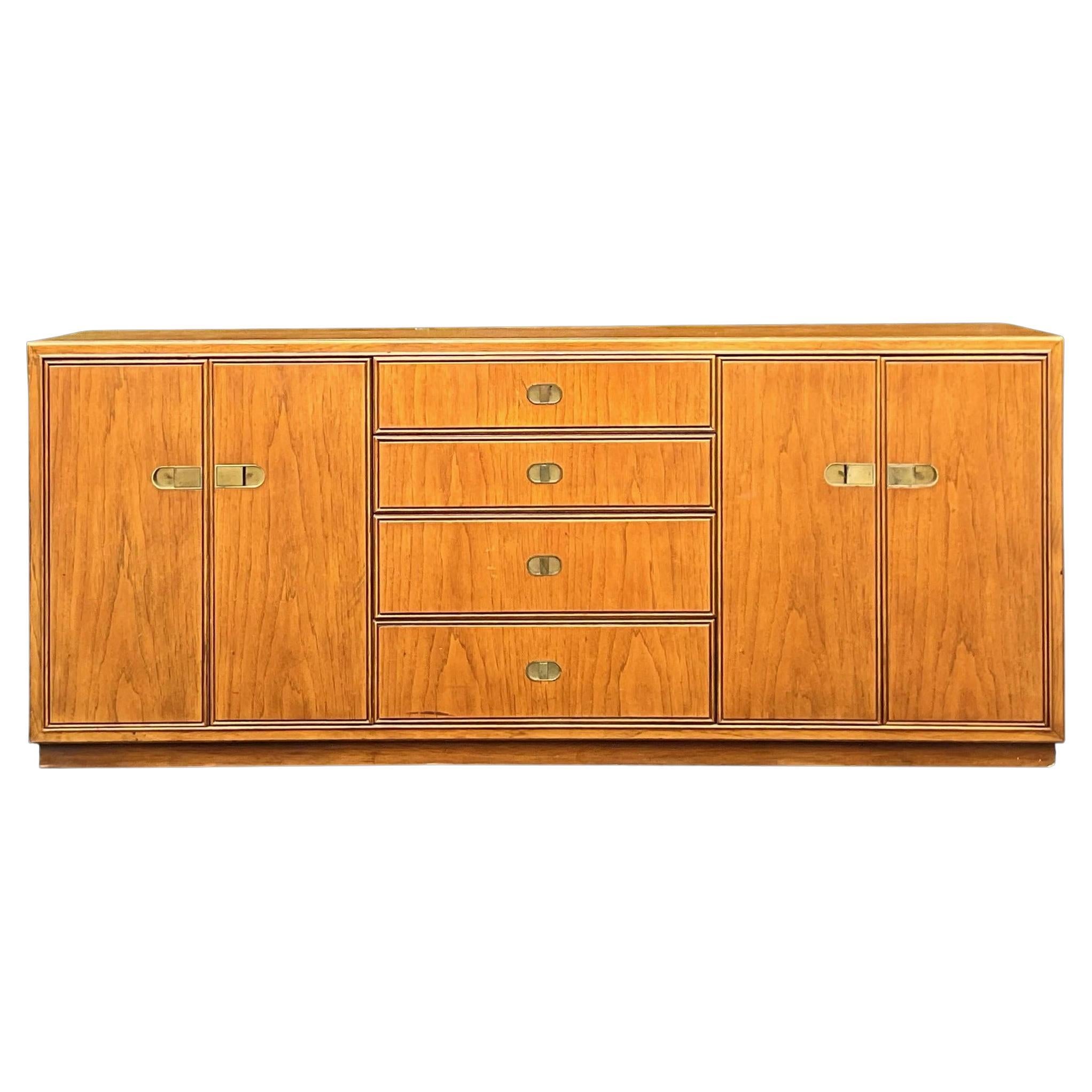 Late 20th Century Vintage Drexel Three Section Credenza