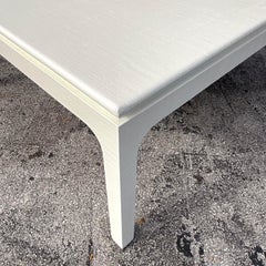 Late 20th Century Vintage Grasscloth Dining Table After Harrison Van Horn