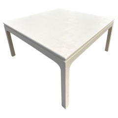 Late 20th Century Vintage Grasscloth Dining Table After Harrison Van Horn