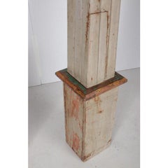 Late 20th Century Vintage Indonesian Carved and Polychromed Architectural Column