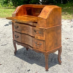 Late 20th Century Vintage Italian Inlaid Animal Marquetry Writing Desk
