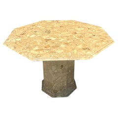 Table de salle à manger octogonale en pierre italienne de la fin du 20e siècle