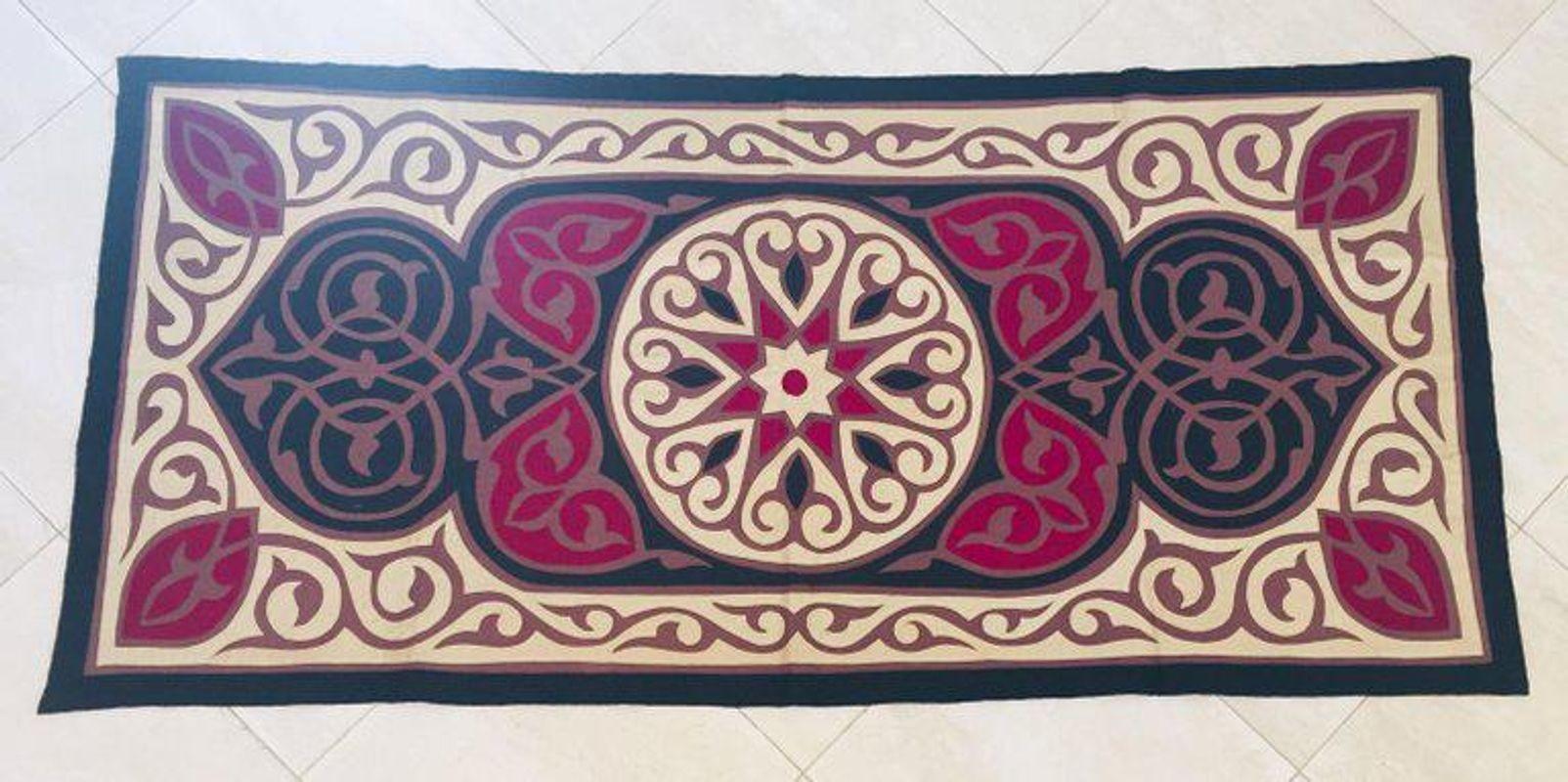 Late 20th Century Vintage Middle Eastern Suzani Quilted Turkish Textile For Sale 6
