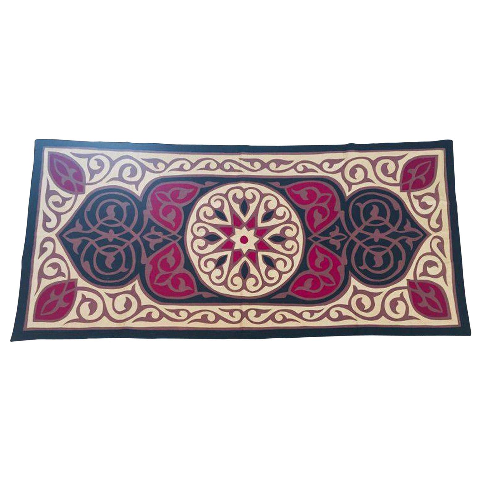 Fin du 20ème siècle Vintage Moyen Orient Suzani Textile turc matelassé