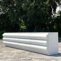 Late 20th Century Vintage Monumental Roll Front Credenza