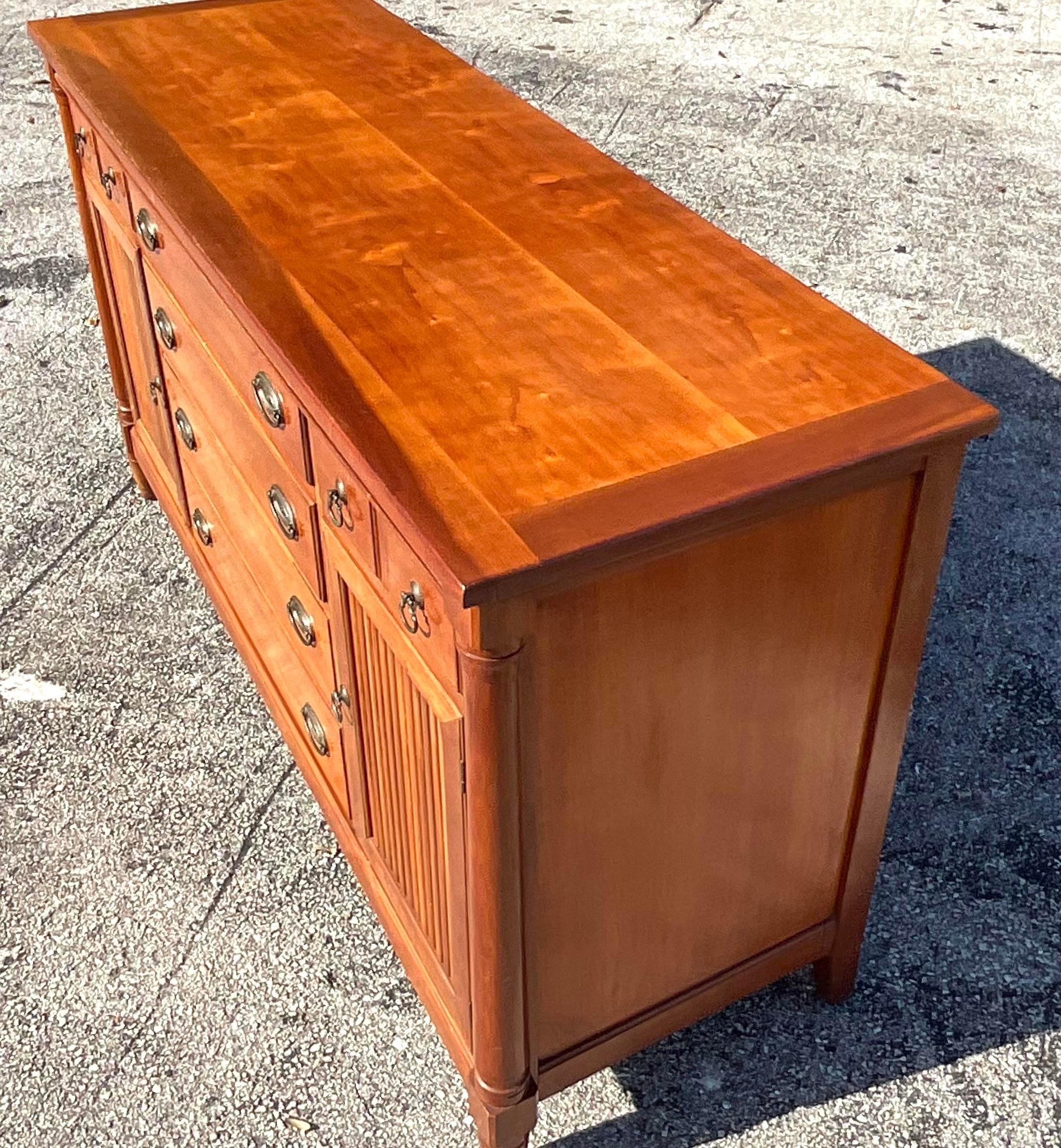 Late 20th Century Vintage Morganton Wooden Credenza In Good Condition For Sale In west palm beach, FL