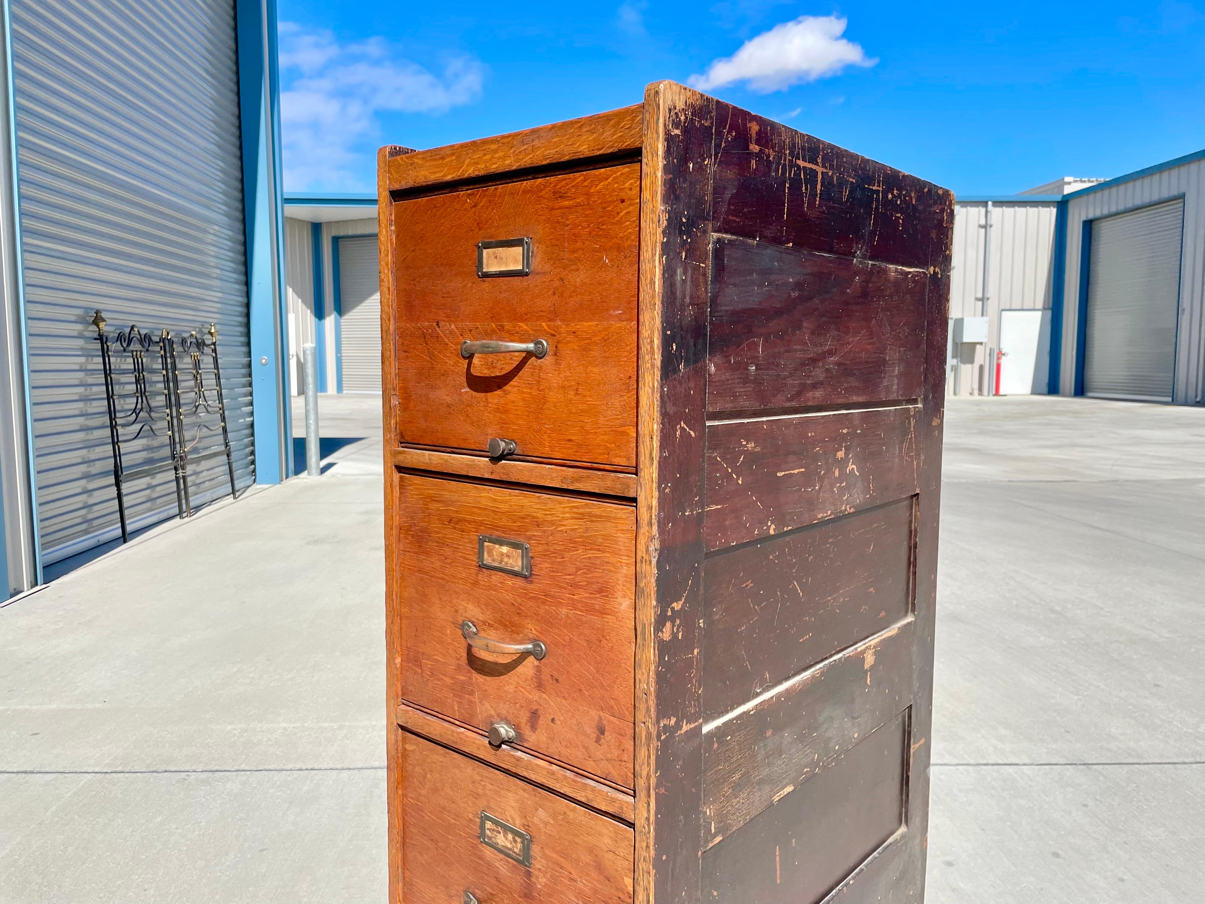 Early 20th Century Late 20th Century Vintage Oak Office File Cabinet