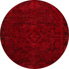 Late 20th Century Vintage Overdyed Wool Rug