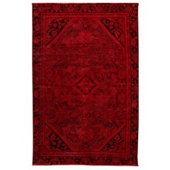 Late 20th Century Vintage Overdyed Wool Rug