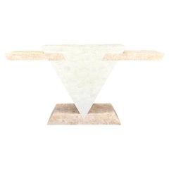 Late 20th Century Retro Postmodern Tessellated Stone Console Table