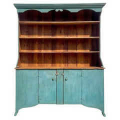 Late 20th Century Retro Primitive Patinated Display Hutch