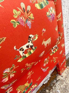 Late 20th Century Vintage Regency Brunschwig and Fils “Animalia” Full Headboard