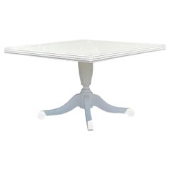 Table de salle à manger laquée Duncan Phyfe, Vintage Regency, fin du 20ème siècle