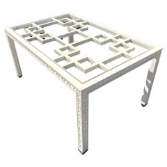 Late 20th Century Vintage Regency Fretwork Dining Table