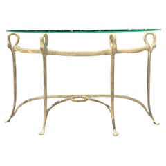 Fin du 20ème siècle Vintage Regency Table console en Swan doré