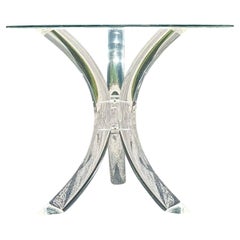 Late 20th Century Vintage Regency Lucite Tripod Center Hall Table