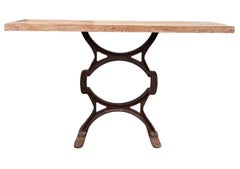 Late 20th Century Vintage Rustic Cast Iron Console Table
