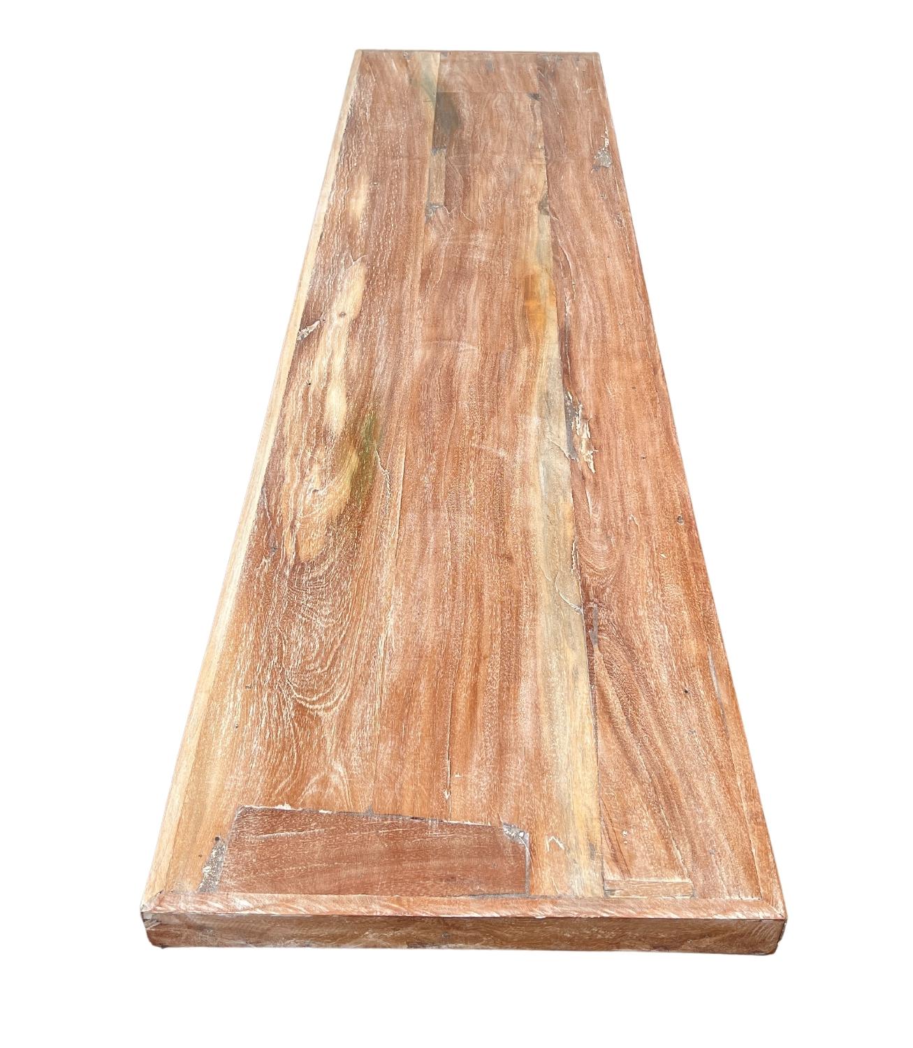 Late 20th Century Vintage Rustic Cast Iron Console Table For Sale 4