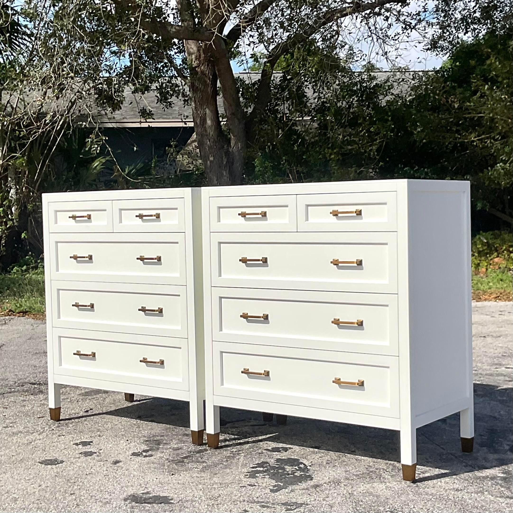 Late 20th Century Vintage Serena and Lily Pierson Dresser - a Pair In Good Condition In west palm beach, FL