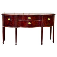 Late 20th Century Antique Thomasville Federal Style Flame Mahogany Sideboard