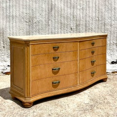 Late 20th Century Vintage Traditional Lexington Roll Front Dresser