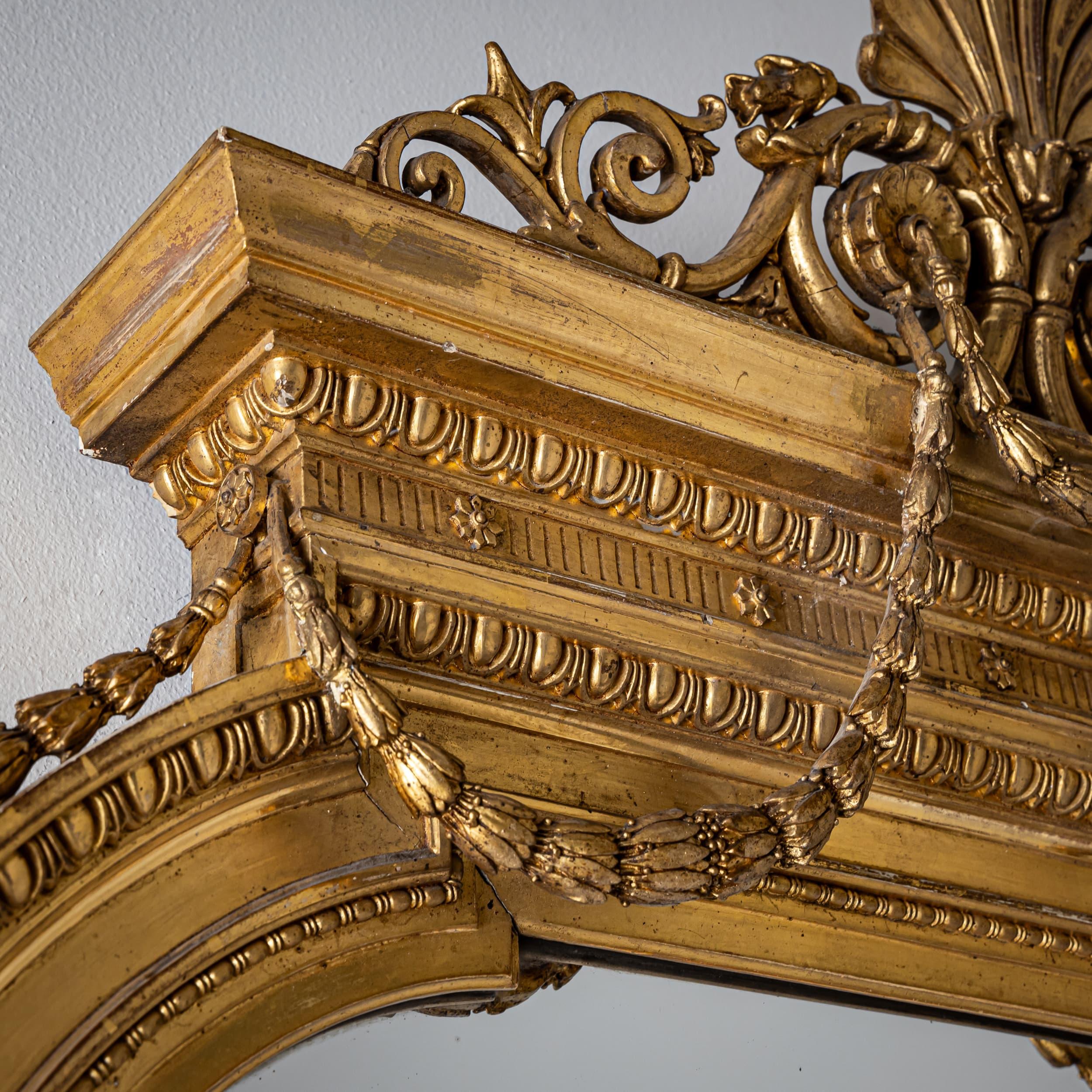Late 20th Century Wall Mirror in Louis XVI Style For Sale 2