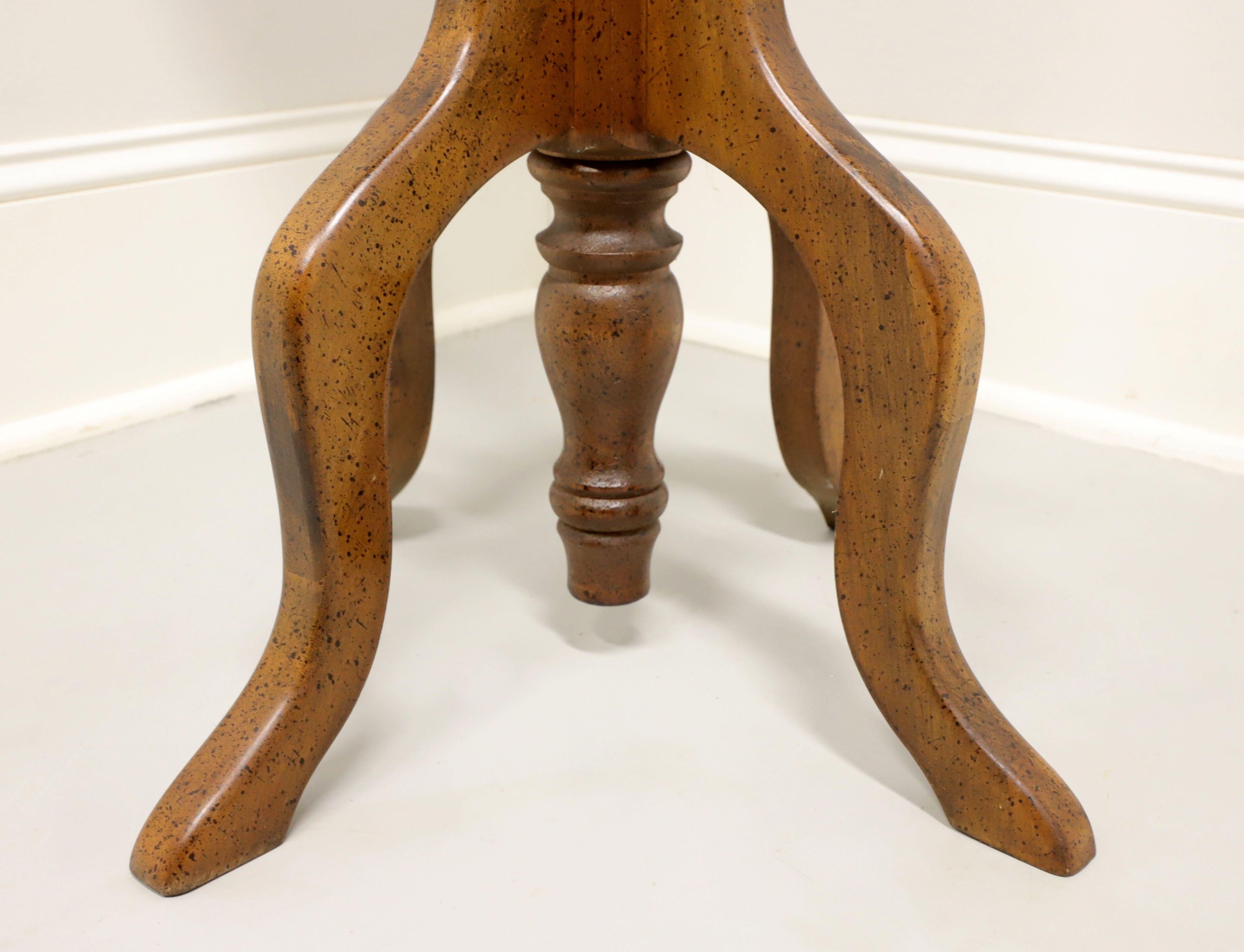 Late 20th Century Walnut Marble Top Victorian Barley Twist Plant Stand 4
