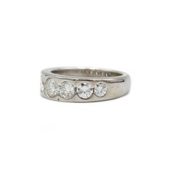 Late 20th Century White Gold Diamond Half-Eternity Band
