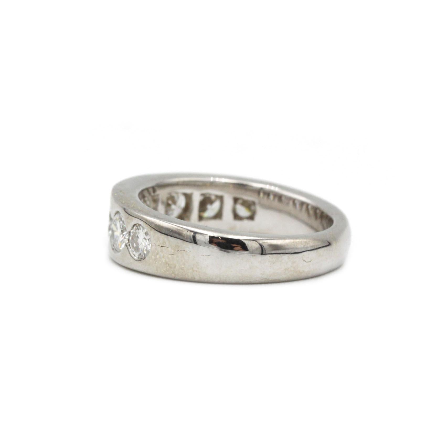Brilliant Cut Late 20th Century White Gold Diamond Half-Eternity Band For Sale