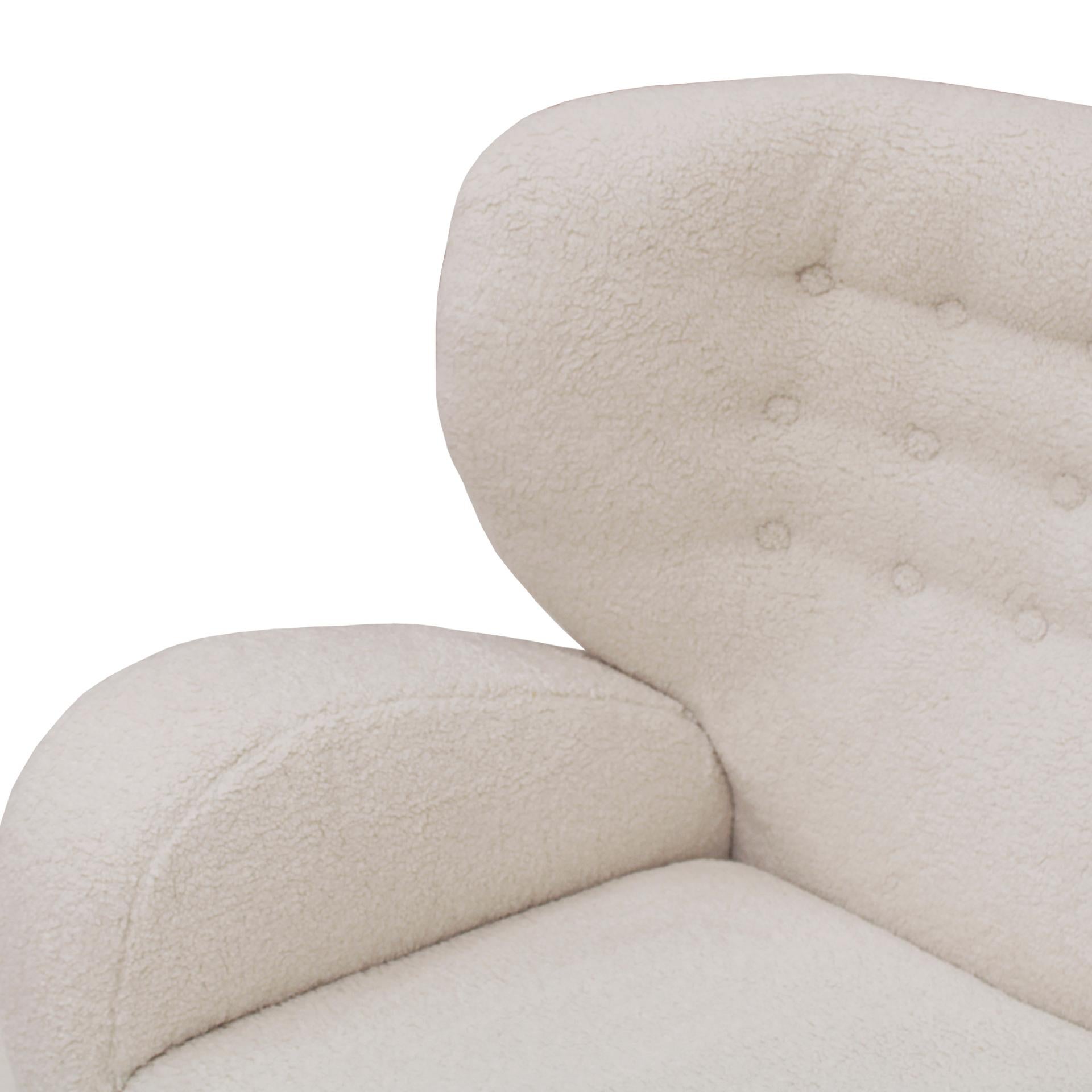 Paire de fauteuils en laine et bois massif, Norvège, fin du XXe siècle en vente 1
