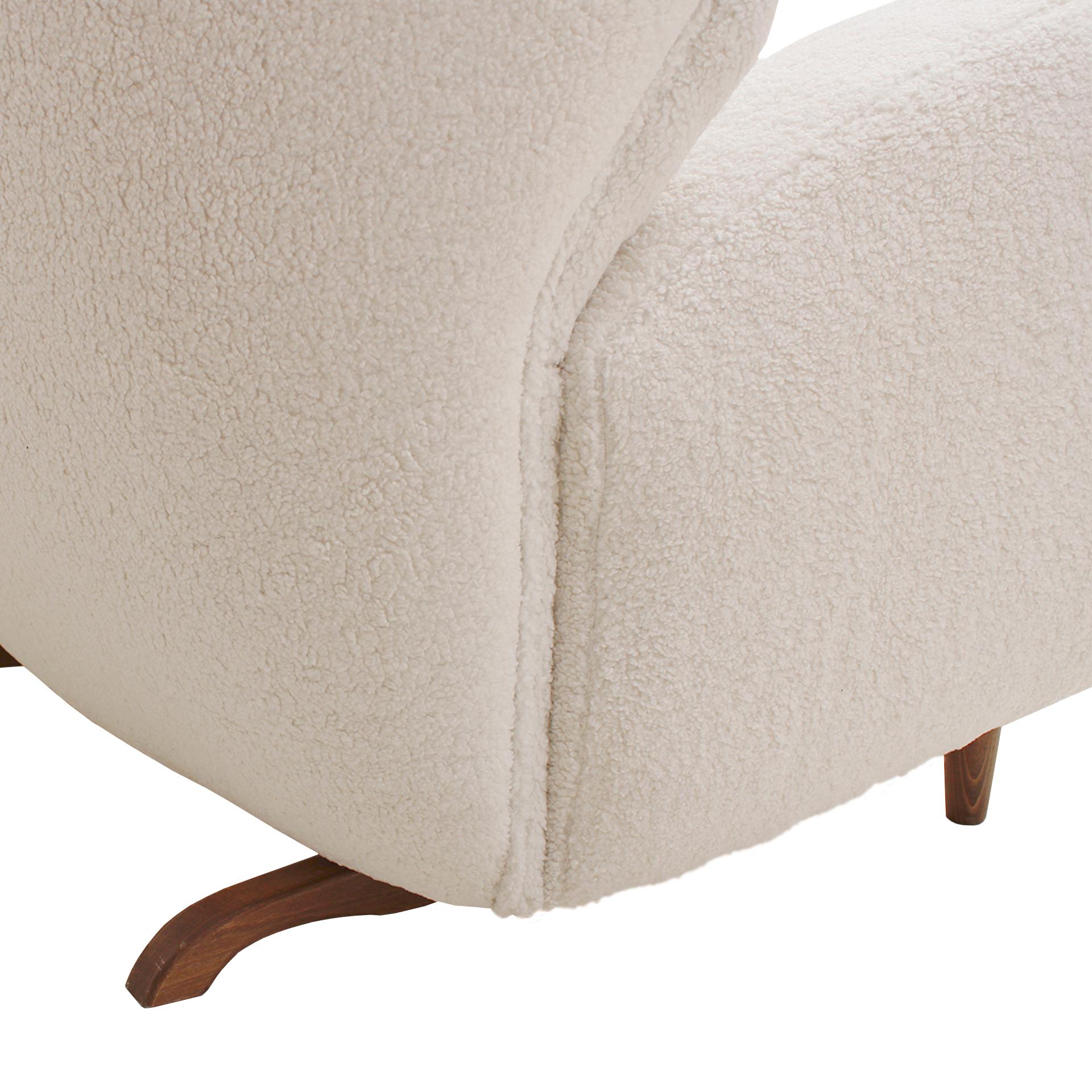 Paire de fauteuils en laine et bois massif, Norvège, fin du XXe siècle en vente 3
