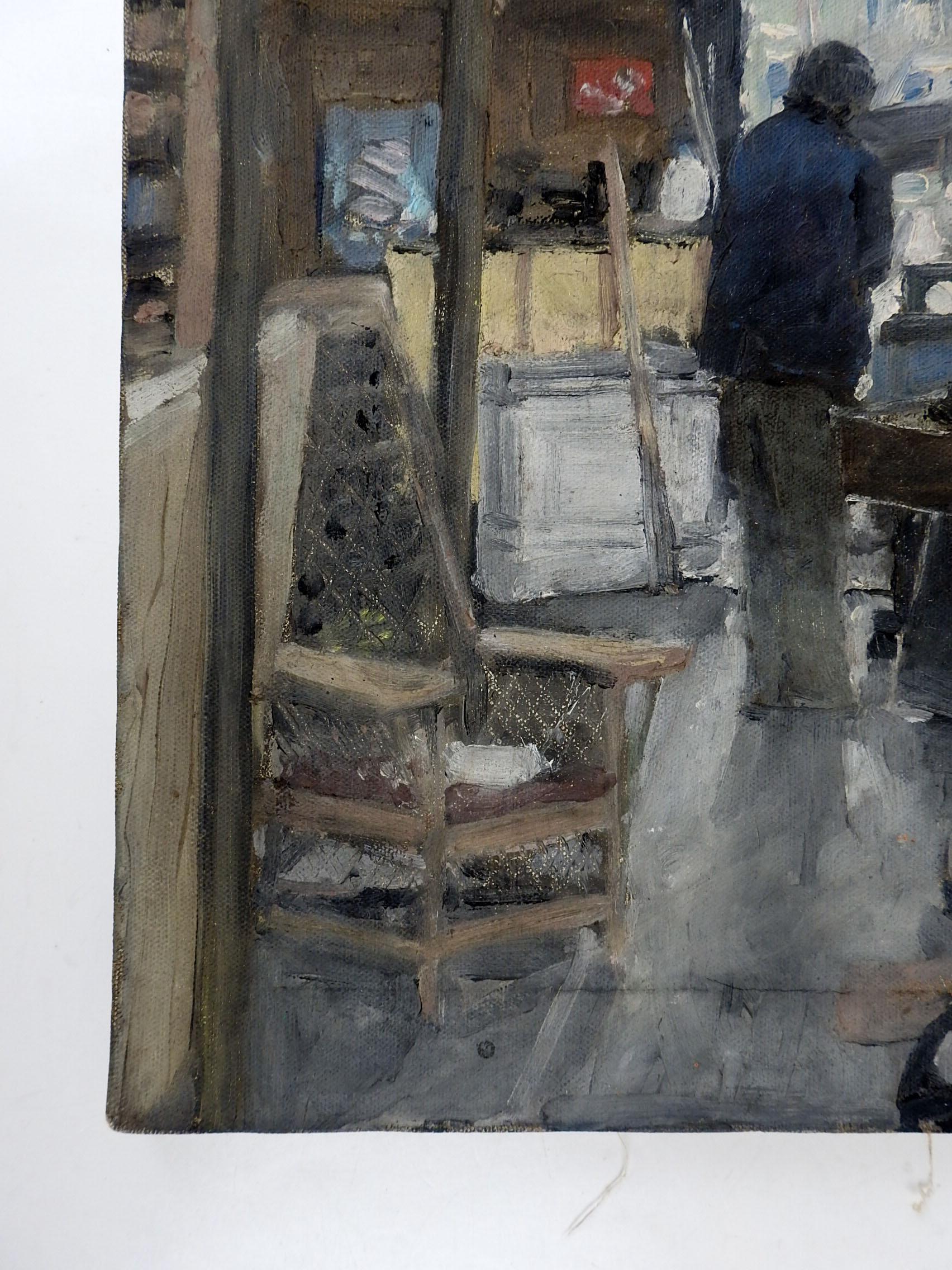 Impressionistisches Atelier-Innengemälde des späten 20. Jahrhunderts (Leinwand) im Angebot