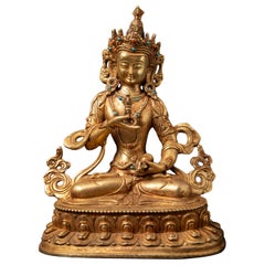 Late 20th centuryOld bronze Nepali Vajrasattva statue from Nepal